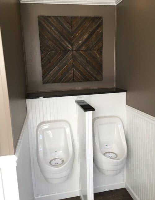 The Estate men's section with rustic décor